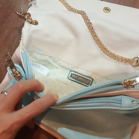 CALL IT SPRING Pastel Crossbody/Clutch, NWT - Picture 4 of 6